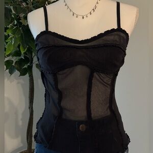 Victoria's Secret Black Sheer Camisole